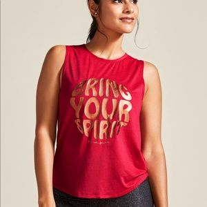 Peloton bring your spirit red muscle tank top